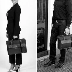 Goedkoopste 🧨 Schooltas Of Aktetas Groot Model, Groen Leder Leer By Viabologna 🧨 -tassen-dames Verkoop 550x411 2