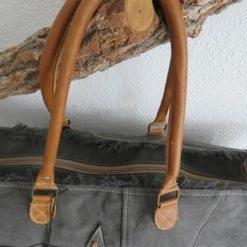 Coupon ✨ Myrabags Strandtas XXL Tas Van Canvas En Leer 🛒 -tassen-dames Verkoop 550x412 5