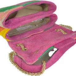 Coupon 🔥 Merkloos Rainbow Metallic Schoudertas - Echt Leer - Made In Italy - Rainbow Mat 👏 -tassen-dames Verkoop 550x417