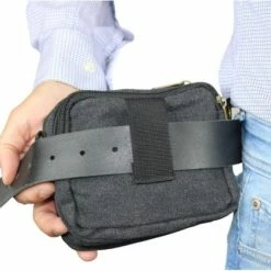 Beste deal 👏 Fana Bags - Kleine Schoudertas Canvas Blauw - Riemtasje - Heren Schoudertas Klein - Veel Vakken - Canvas 🌟 -tassen-dames Verkoop 550x419