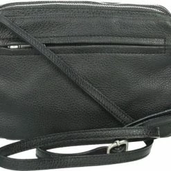 Coupon 🛒 Gigi Fratelli Kleine Schoudertas / Crossbody Tas Dames - Leer - Romance - Zwart 😍 -tassen-dames Verkoop 550x423 5