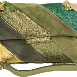 Goedkoopste π Merkloos Qischa® Rainbow Metallic Schoudertas Goud Grijs Groen π