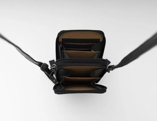 Groothandel π₯° Bag2Bag Lederen Schoudertas / Telefoontasje / Portemonnee Dale Black π 5 Groothandel π₯° Bag2Bag Lederen Schoudertas / Telefoontasje / Portemonnee Dale Black π - Afbeelding 5