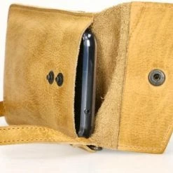 Uitgang ✔️ Bear Design Kleine Schoudertas / Crossbody Tas Dames - Leer - Calisto Pelle - Cognac 🔔 -tassen-dames Verkoop 550x427 2