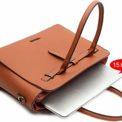 Beste Pirce 🎁 Wimona Sienna Handtas / Laptoptas 15,6 Inch - Bruin 💯 -tassen-dames Verkoop 550x431
