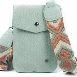 Hete verkoop β Mintgroen Telefoontasje - Schoudertasje Met Tassenband - Lichtgroen - Crossbody Tasje - PU Leer - I'm Dutch π