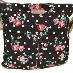 Goedkoop 🌟 Amelie Rozen Polka Dots Omhang Schoudertas Crossbody Tas Zwart ❤️