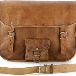 Beste Pirce 👏 Oncedoce Satcheltas 37 X 27 X 10 Cm Cognac ECHTE LEDER - Boekentas A4 ‘Toledo 15’ 🔔