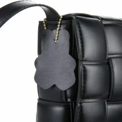 Beste Pirce ❤️ PERLAYN Gevlochten Schoudertas Cubic Zwart 🧨 -tassen-dames Verkoop 550x439 2