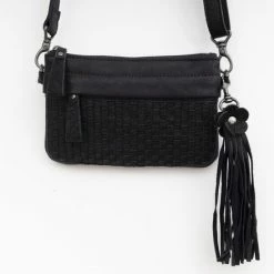 Groothandel π Bag2Bag Lederen Schoudertasje - Clutch Calgary Black π