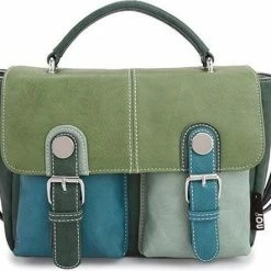 Beste recensies van 🌟 Noi-Noi 'Sammy' - Handtas - Schoudertas - Aqua/groen - Patchwork - Dames - Retro - NN-238-02 ⌛
