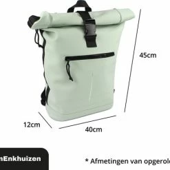 Hete verkoop 🥰 Van Enkhuizen VanEnkhuizen Rolltop Rugzak Met Laptopvak 15,6 Inch - 20 Liter - Waterafstotend En Thermo Materiaal - Mint 🛒 -tassen-dames Verkoop 550x452 2