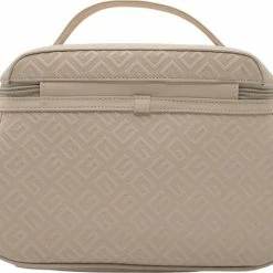 Goedkoopste 🌟 Guess Lorey Dames Beautybag - Nude ✔️ -tassen-dames Verkoop 550x452