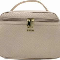 Goedkoopste 🌟 Guess Lorey Dames Beautybag - Nude ✔️