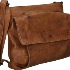 Uitgang ✔️ Bear Design Kleine Schoudertas / Crossbody Tas Dames - Leer - Calisto Pelle - Cognac 🔔 -tassen-dames Verkoop 550x460 1