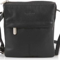 Goedkoop 🤩 Bear Design Ellen Leren Schoudertas - Zwart 🛒