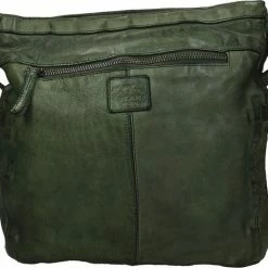 Coupon 🎉 Bear Design Medium Schoudertas / Crossbody Tas Dames - Leer - Cow Lavato - Groen 😍 -tassen-dames Verkoop 550x468 3