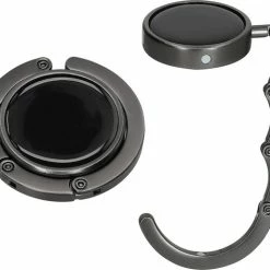 Aanbiedingen ✔️ Kwmobile Tashanger Voor Tafels - 2 Stuks - Uitvouwbare Tasophanger - Draagbare Tassenhaak - Hang Je Tas Veilig Op In Restaurant En Bar - In Mat Zwart 🛒