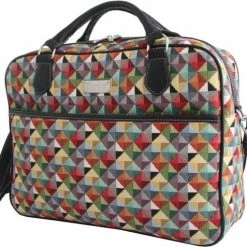 Kopen 👏 Signare Laptoptas - Gobelin - Multi Colored Triangle - ⌛