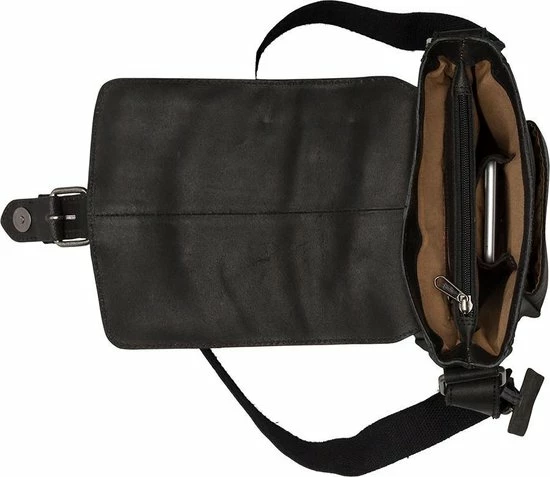 Gloednieuw π Burkely Vintage Luke Unisex Schoudertas - Zwart π 3 Gloednieuw π Burkely Vintage Luke Unisex Schoudertas - Zwart π - Afbeelding 3