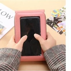 Flash-uitverkoop 🤩 Topco Telefoontasje Met Ingebouwde Touchscreen - Ruimte Voor Telefoon, Pasjes & Contant Geld - Blauw 🧨 -tassen-dames Verkoop 550x479 3