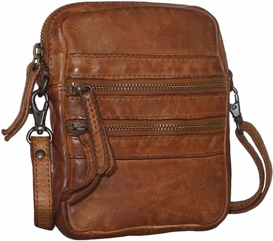 Begroting 𧨠Bear Design Vikas Leren Crossbodytas / Schoudertas - Cognac π 3 Begroting 𧨠Bear Design Vikas Leren Crossbodytas / Schoudertas - Cognac π - Afbeelding 3