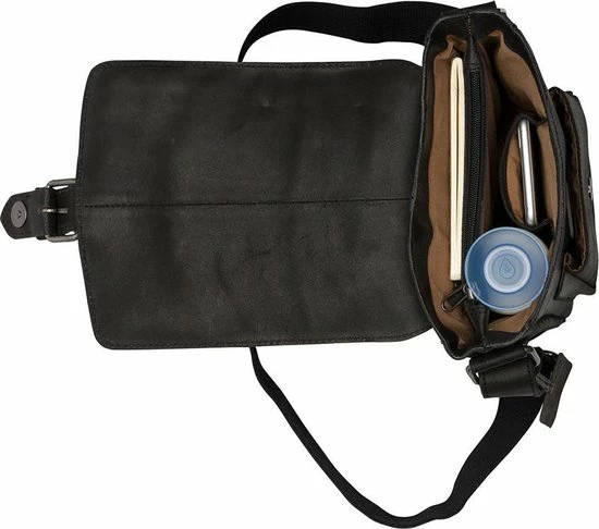 Gloednieuw π Burkely Vintage Luke Unisex Schoudertas - Zwart π 4 Gloednieuw π Burkely Vintage Luke Unisex Schoudertas - Zwart π - Afbeelding 4