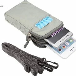 Uitgang ✔️ San Vitale® - Telefoon Tasje - Heuptas - Wandel/Sport/Mobiele Telefoon/Smartphone - Licht Grijs ⭐ -tassen-dames Verkoop 550x487 2