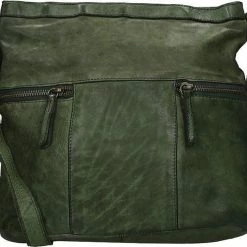 Coupon 🎉 Bear Design Medium Schoudertas / Crossbody Tas Dames - Leer - Cow Lavato - Groen 😍 -tassen-dames Verkoop 550x490 2