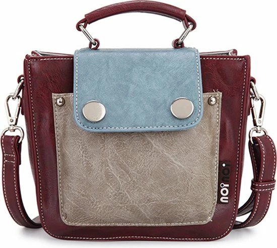 Beste Pirce π Noi-Noi 'Tookie' - Handtas - Schoudertas - Bordeaux / Aqua - Dames - NN-242-01 π 1 Beste Pirce π Noi-Noi 'Tookie' - Handtas - Schoudertas - Bordeaux / Aqua - Dames - NN-242-01 π