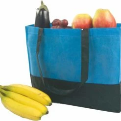 Beste deal π€© Trendo Blauwe Grote Boodschappentassen Van 38 X 29 X 10 Cm - Draagtassen/Strandtassen π₯