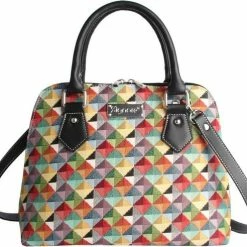 Goedkoopste 🎉 Signare Handtas - Driehoekstas - Gobelin - Multi Colored Triangle- 25258 👍