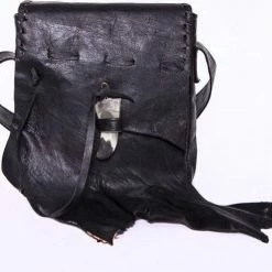 Korting 😀 Doenya Leren Damestas 'Qabli' (zwart) Boho Style, Leer 🛒