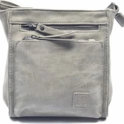 Flash-uitverkoop 🥰 Bicky Bernard Schoudertas Grey Met 5 Ritsen - Tas - Tassen - Schoudertas Dames - Handtas - Grey Schoudertas - Schoudertas Meiden - 🔥