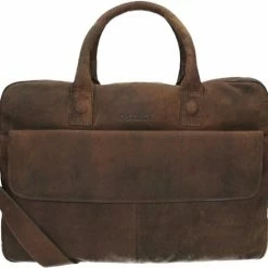 Uitgang 💯 DSTRCT Wall Street Laptoptas - 17 Inch – Bruin 🥰 -tassen-dames Verkoop 550x497 5