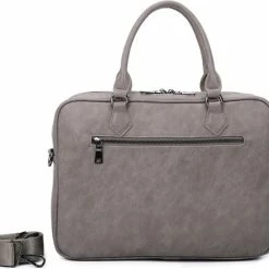 Goedkoopste βοΈ Merkloos Ines Delaure - Aktetas - Schoudertas - Werktas - Schooltas - 15,6 Inch Laptoptas - Taupe π