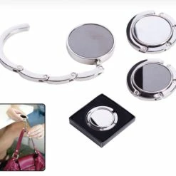 Begroting 🧨 Adyec Handtas - Tassen Dames - Tashanger Voor Tafels - Tassenhanger - Tas Haak - Tafelklem - Magnetische Tashaken - Tafelhanger Voor Restaurant, Terras, Bar, Kantoor - Zilverkleurig 👏