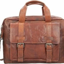 Promo 🔥 Spikes & Sparrow Laptoptas / Werktas / Aktetas - Bronco - 15.4 Inch - Leer - Cognac 😀
