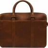 Flash-uitverkoop 🎁 DSTRCT Premium Collection Leren Business Laptoptas - 15,6 Inch Laptopvak Met Rits - Inclusief Onderhouspakket - Cognac 🎉