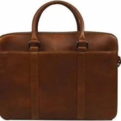 Flash-uitverkoop 🎁 DSTRCT Premium Collection Leren Business Laptoptas - 15,6 Inch Laptopvak Met Rits - Inclusief Onderhouspakket - Cognac 🎉