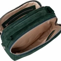 Beste Verkoop ❤️ Shabbies Amsterdam Shabbies Medium Schoudertas / Crossbody Tas Dames - Leer - Waxed Suède - Groen 🔥 -tassen-dames Verkoop 550x509