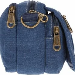 Beste deal 👏 Fana Bags - Kleine Schoudertas Canvas Blauw - Riemtasje - Heren Schoudertas Klein - Veel Vakken - Canvas 🌟 -tassen-dames Verkoop 550x511