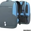 Beste deal 🎉 BAKBAGS Amsterdam Laptop Rugzak Voor 13 Tm 17 Inch Laptops - Laptoptas Incl Accessoires En Regenhoes - 10 Vakken - 25 Liter Inhoud - Duurzaam & Gerecycled Materiaal - Blauw-Grijs 🌟