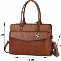 Flash-uitverkoop 👍 Wimona Valentina Schoudertas Laptop 15.6 Cognac 🎁 -tassen-dames Verkoop 550x516 2