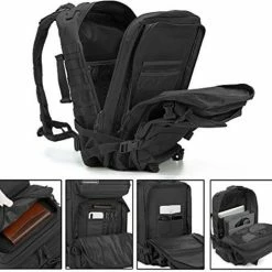 Promo ✨ Merkloos Homezie Militaire Rugzak | 50 Liter Capaciteit | Zwart | Tactical 🎒 Backpack | Leger Rugzak | Rugzak | Camouflage Rugzak ✔️ -tassen-dames Verkoop 550x519