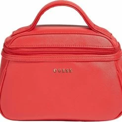 Uitgang 🥰 Guess Vanille Dome Beauty Make-up Tas - Rood 🥰