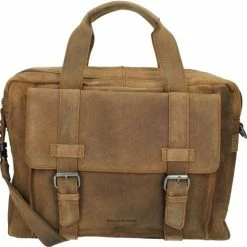 Promo 🔥 Spikes & Sparrow Laptoptas / Werktas / Aktetas - Bronco - 15.4 Inch - Leer - Cognac 😀 -tassen-dames Verkoop 550x522 6