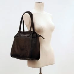 Nieuw 🎁 Fred De La Bretoniere Medium Schoudertas / Crossbody Tas Dames - Leer - Soft Grain Leather - Zwart ⌛ -tassen-dames Verkoop 550x523 7