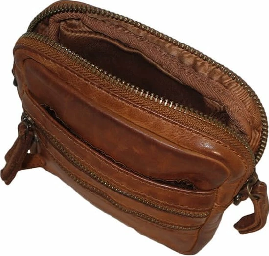 Begroting 𧨠Bear Design Vikas Leren Crossbodytas / Schoudertas - Cognac π 5 Begroting 𧨠Bear Design Vikas Leren Crossbodytas / Schoudertas - Cognac π - Afbeelding 5