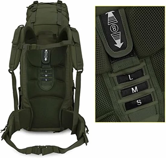 Korting 𧨠Merkloos 65L - Tactische Rugzak - Met Molle Systeem En Regenhoes - Grote Militaire π Backpack - Grote Capaciteit - Lichtgewicht - Waterdicht - Multifunctioneel - Geschikt Voor Outdoor - Kamperen - Hiken - Trekking π 5 Korting 𧨠Merkloos 65L - Tactische Rugzak - Met Molle Systeem En Regenhoes - Grote Militaire π Backpack - Grote Capaciteit - Lichtgewicht - Waterdicht - Multifunctioneel - Geschikt Voor Outdoor - Kamperen - Hiken - Trekking π - Afbeelding 5